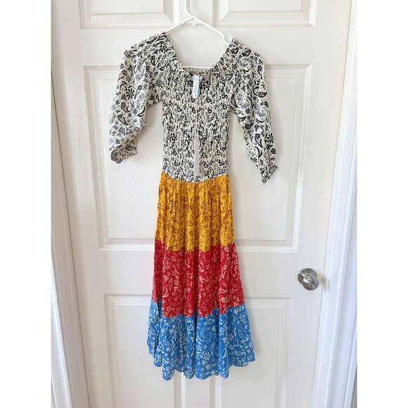 Cool Change Boho Jodi Dress Multicolor Meadow Floral Print Tiered Size XS NWT - Picture 6 of 6